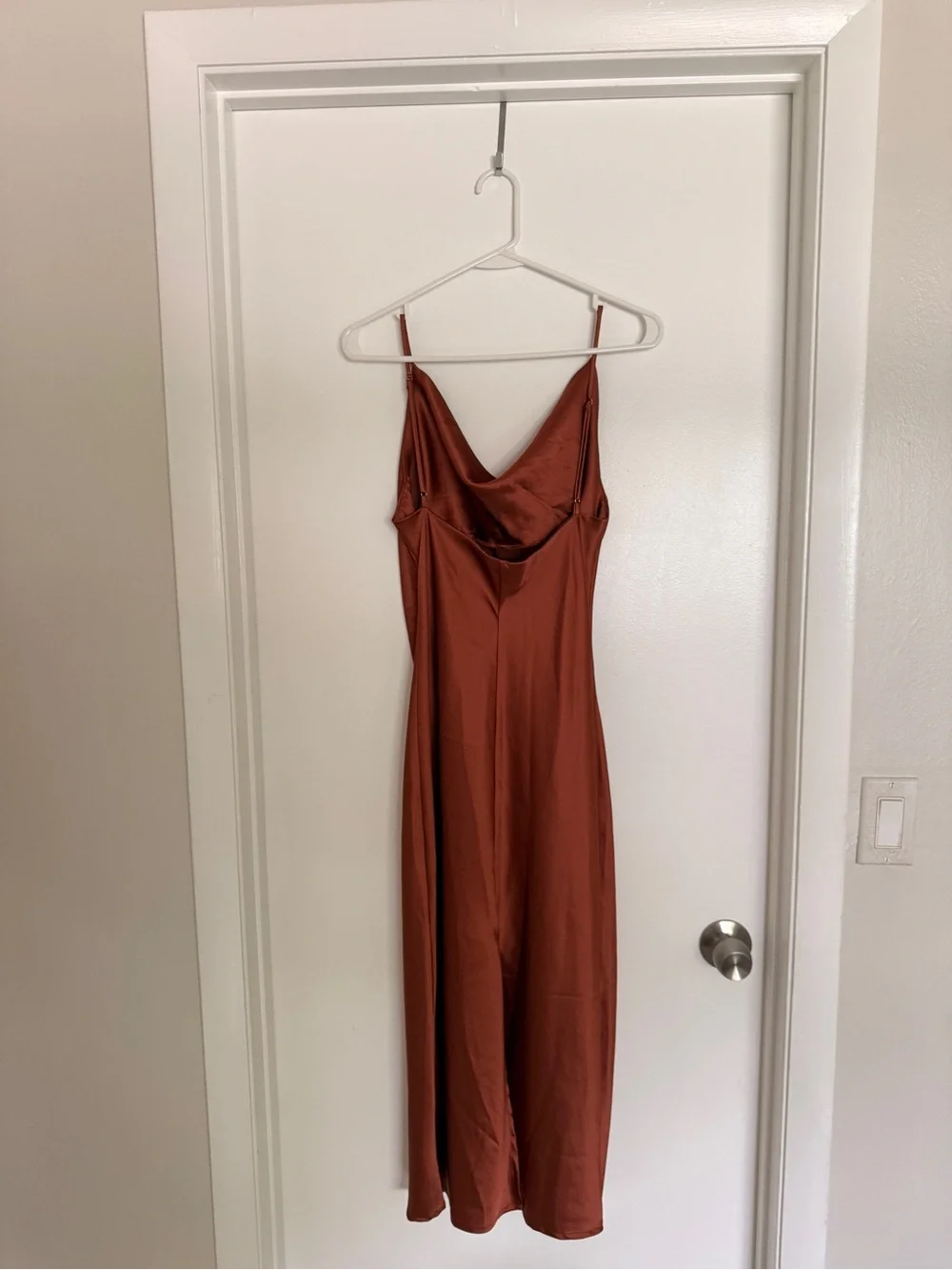 Petal & Pup Slip Midi Dress in Rust Red - Picture 2 of 3